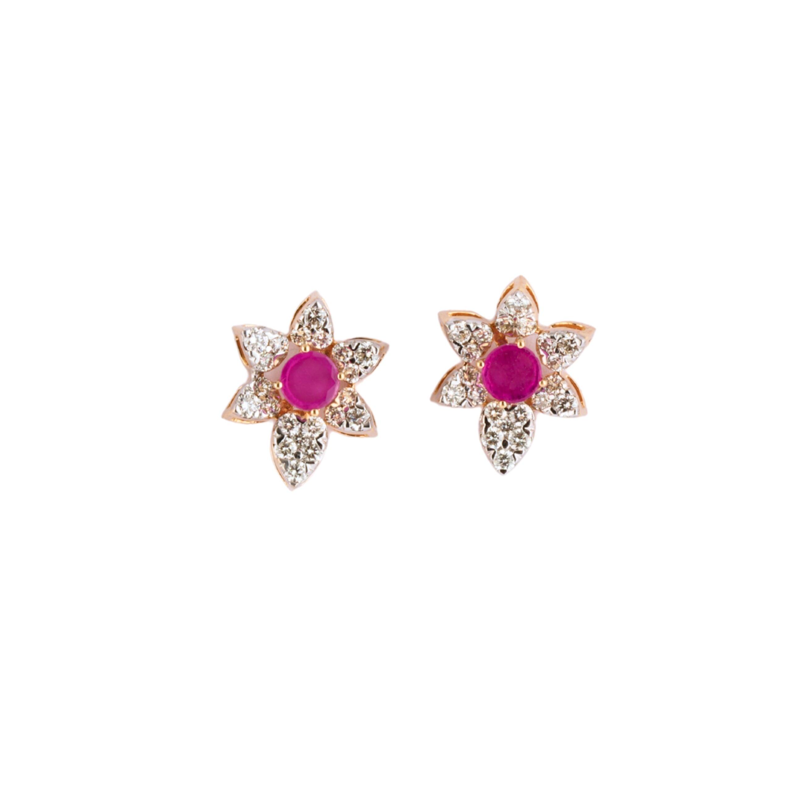 Ruby Blossom Studs